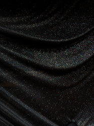 Black Enchanted Glimmer/Glitter Lurex Stretch Color Fabric 58" Wide