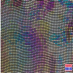 Reflective/Holographic Rectangular Trans on Lurex Stretch Fabric 54" Wide By The Yard