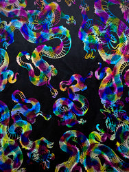 Dragon Empire Poly Spandex Foil Fabric Fabric 58"/60" Wide in 6 COLORS