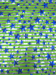 Stars and Stripes Hologram Foil Stretch Polyester Spandex Fabric