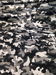 Mini Camouflage Pattern Matte Foil on Bright Heavy Stretch Nylon Spandex Fabric
