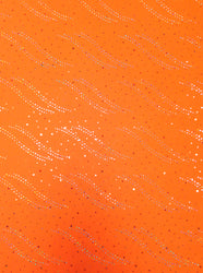 Polyester Single Span with 3mm Silver Hologram Circle Trans Light Weight Fabric