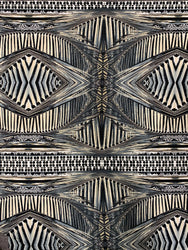 Abstract Rhomboid Design on Stretch Jersey Polyester Spandex Fabric
