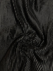 Polyester Non-Stretch Pleated Textured Velvet Fabric