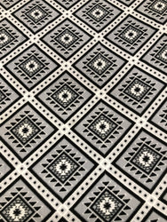 Polyester Non-Stretch Anti Pill Soft Fleece Geometric Design
