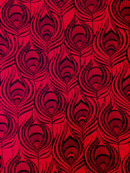 Big Peacock Feather Pattern on Heavy Stretch Polyester Spandex Fabric