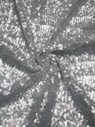 3mm Mini Matte Overlapping Sequins on Nylon Mesh Fabric