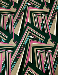 Belt Chain Lines Design on Polyester Spandex 2 Way Stretch Venezia Fabric