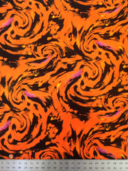 Fantastic Storm Swirl Big Pattern on Heavy Stretch Polyester Spandex Fabric