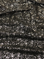 Small Rib Textured Fukuro w/ Foil on Polyester Spandex 2 Ways Stretch Fabric