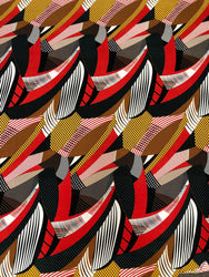 Polyester Spandex Abstract Design 2 Way Stretch Fabric