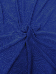 Wine, Blush, or Royal Blue Polyester Acetate Light Weight Fukuro Jacquard Textured Swirl Design Fabric