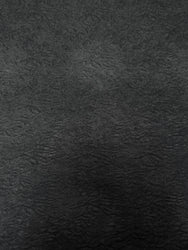 Black Floral Texture Design Medium Weight Polyester Spandex Fukuro Fabric