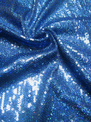 3mm Mini Micro Holographic Shiny Sequins on Stretch Polyester Spandex Fabric