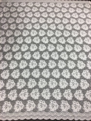 Flower Scallop Edge Lace Non-Stretch on Polyester Fabric