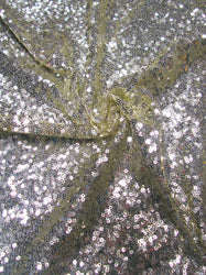 3mm Micro Mini Hologram Overlapping Sequins on Nylon Mesh Fabric