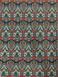 Abstract Pattern on Stretch Bulgari Jersey Polyester Spandex Fabr1ic