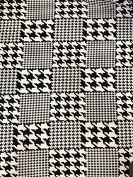 Big and Small houndstooth Print on Polyester Spandex Fabric