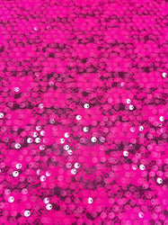 3 COLORS, Polyester Spandex Floral Lace with 6mm Sequins Neon Colors Fabric