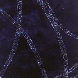 Glitter Strings on Velvet Stretch Fabric Plum and Navy 54"/58" Wide