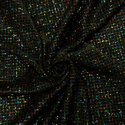 Black Enchanted Glimmer/Glitter Lurex Stretch Color Fabric 58