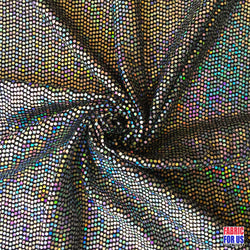 Dots Micro Holographic Glitter Stretch Poly-Spandex Fabric 54" Wide