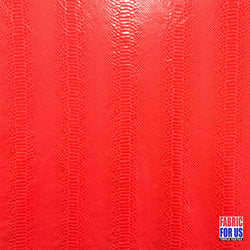 Shiny Stretch Foil Snake Skin Design Fabric 57" Wide (Black, Brown & Red)