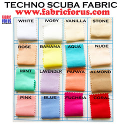 Techno Scuba Fabric Stretch 58"/60" Wide 16 Color Set A -  $6/YD @ 50 Yards