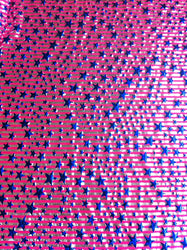 Stars and Stripes Hologram Foil Stretch Polyester Spandex Fabric