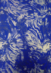 6 Shades of Abstract Splash Big Pattern 3 Tone Matte Silver Gray Foil on Colorful Stretch Nylon Spandex Fabric