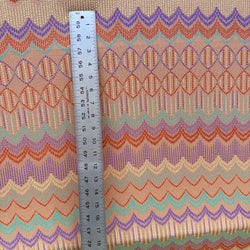 Missoni-style zigzag knit fabric w/ Silver Lurex on Nylon Spandex 4 Ways Stretch Textured Slinky