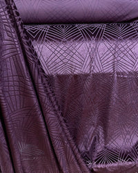 Burnout Velvet Plum Diamond Design Stretch Poly-Spandex Fabric 58"/60" Wide  58/60" Wide