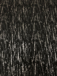 Gold or Silver Polyester Spandex Textured Fukuro with Foil Abstract Desing Fabric