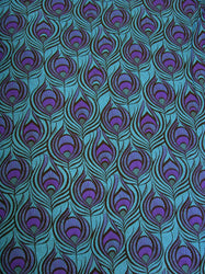 Big Peacock Feather Pattern on Heavy Stretch Polyester Spandex Fabric