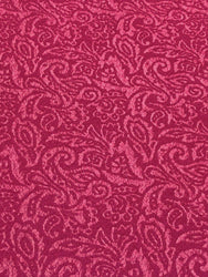 Chartreuse, Royal Blue, or Fuchsia Polyester Spandex Fukuru Embossed Paisley Print with Matte Foil