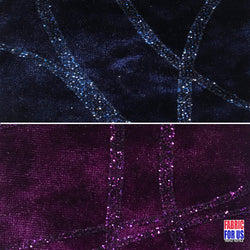 L-667-E F strand glitter design on burnout velvet