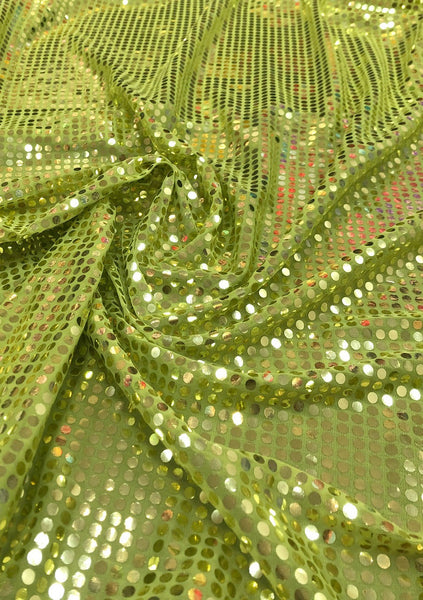 Apple Green 6mm Shiny Trans on Mechanical Stretch Chiffon Matte Jersey ...
