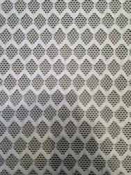 Sheer Knit Mesh w/ Hexagon Overlay Pattern Stretch Polyester Spandex Fabric