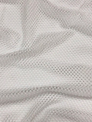 White Polyester None Stretch See Through Plain Mesh Fabric