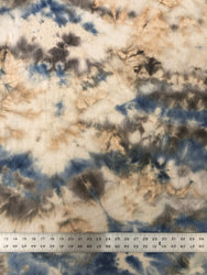 Blue, Olive, or Burgundy Vintage Tie Dye on Polyester Rayon Spandex Sweater Knit Stretch