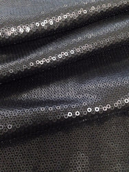 3mm Micro Mini Matte Sequins on Stretch Polyester Spandex Fabric
