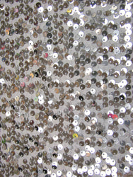 6 COLORS, 5mm Shiny Sequin Paillettes on Stretch Polyester Spandex Fabric (Black, Gold, Red, Purple, Turquoise, Silver)