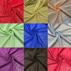 12 Gorgeous Shades of Small Solid Mesh Nylon Spandex 4 ways Stretch Fabric