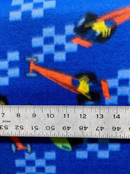 Blue Speed Race Cars Fleece
