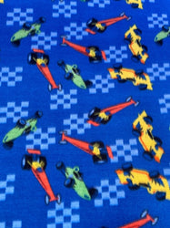 Blue Speed Race Cars Fleece