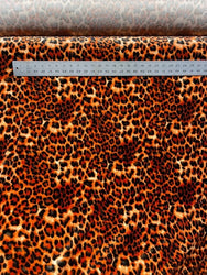 Beautiful Soft Orange Leopard Print Velvet Poly-Spandex Fabric 58"/60" Wide
