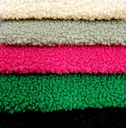 Heavy Polyester Mechanical Stretch Soft Faux Sherpa Fleece Fabric