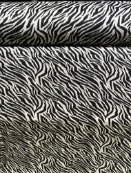 Black & White Zebra Stripe Anti-Pill Polyester Fleece Fabric