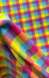 Multicolored Plaid Flannel Anti-Pill Polyester Fleece Fabric