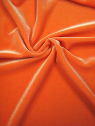 34 Shades of Solid Polyester Spandex Velvet 2 ways Stretch Medium Weight Fabric